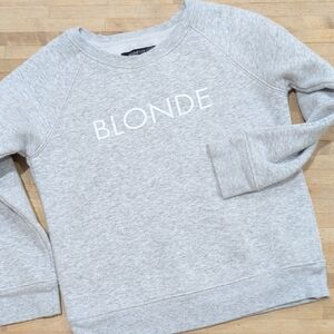 Brunette The Label Heather Grey Crew Neck Sweatshirt Blonde Size 4/5